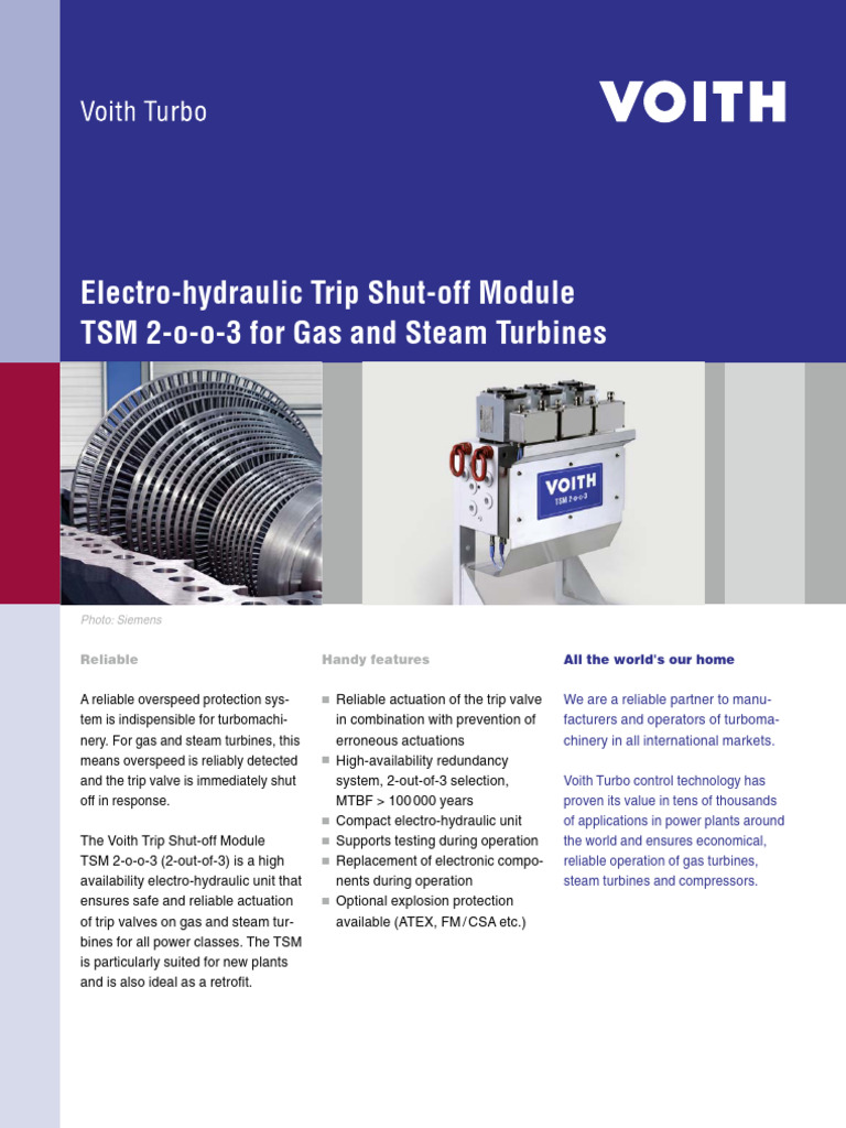 Voith TSM 2-o-o-3 Trip Shut-off Module | PDF | Valve | Switch