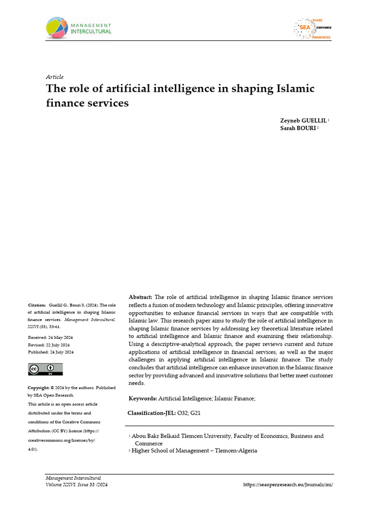 The Role of Artificial Intelligence in Shaping | PDF | Big data ...