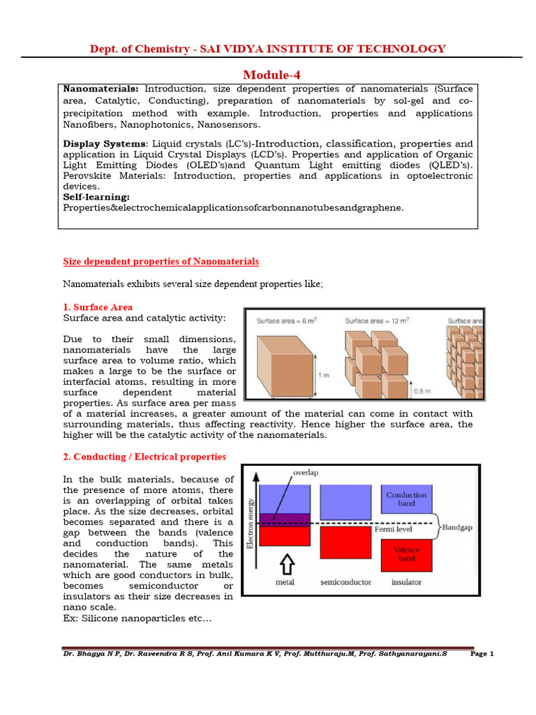 Properties and Applications of Nanomaterials | PDF | Liquid Crystal | Oled