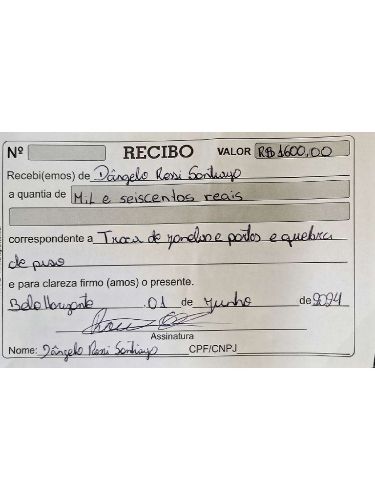 Recebo Rangel Pedreiro | PDF