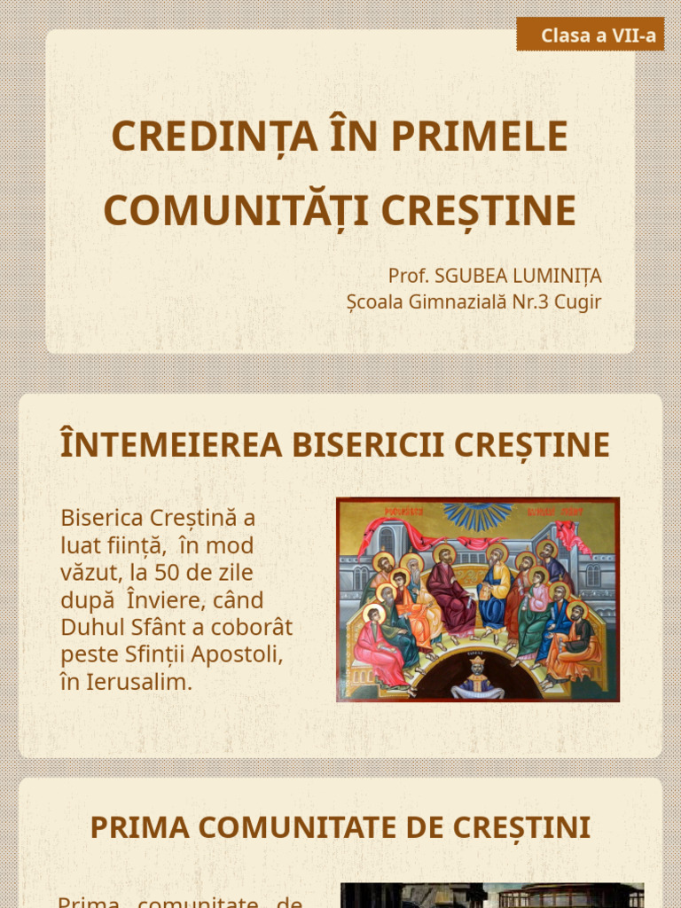 Credinta in Primele Comunitati Crestine 1 | PDF