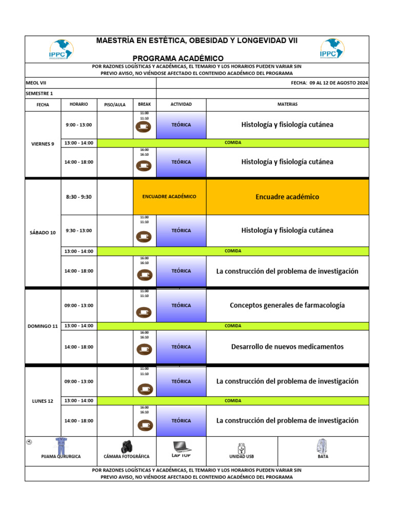 Programa Meol Vii-I - 09 Al 12 de Agosto 2024 | PDF