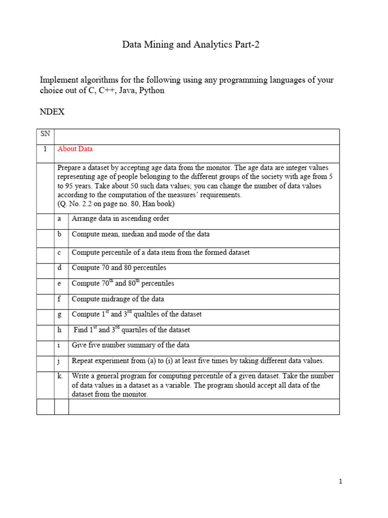 Data Mining Algorithms Implementation Guide | PDF | Applied Mathematics ...