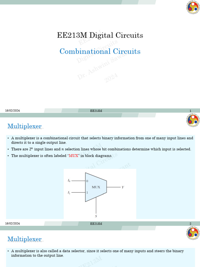 Combinational Circuits: MUX & DEMUX Guide | PDF | Computer Engineering ...