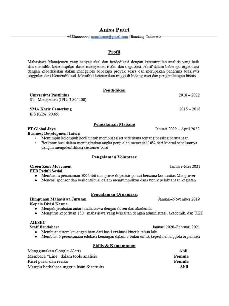 Mahasiswa Manajemen Berprestasi di Bandung | PDF