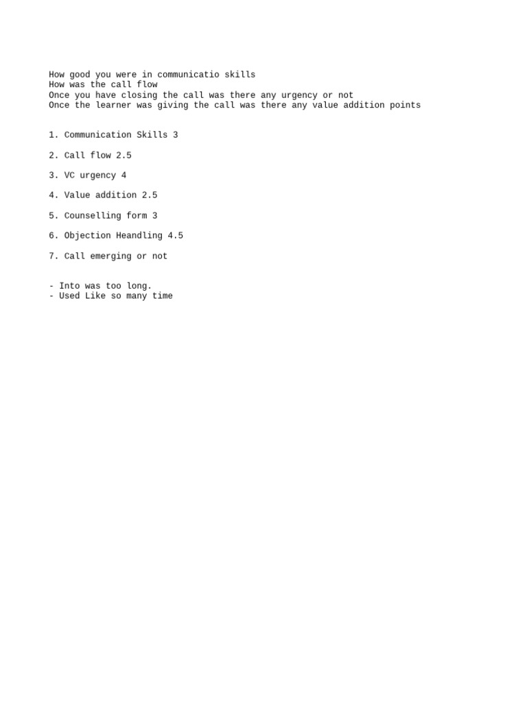 Mock Call Points | PDF