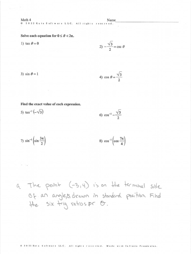 Unit 1 in Class Review | PDF | Mathematics