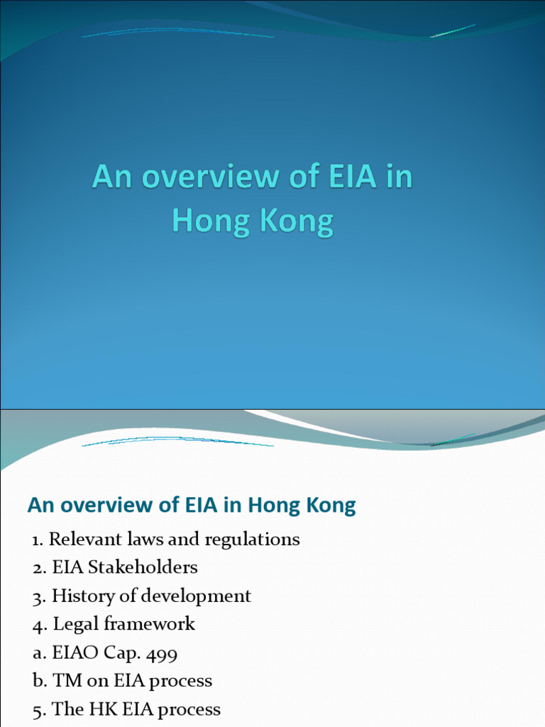 Overview of EIA Process in Hong Kong | PDF | Environmental Impact ...