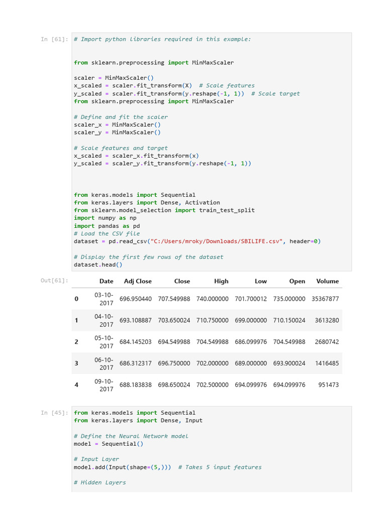 Neural Network for Stock Prediction | PDF | Mean Squared Error ...