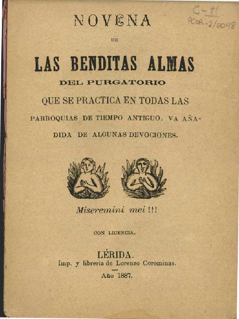 Novena a las Benditas Almas del Purgatorio | PDF | Purgatorio | Oración