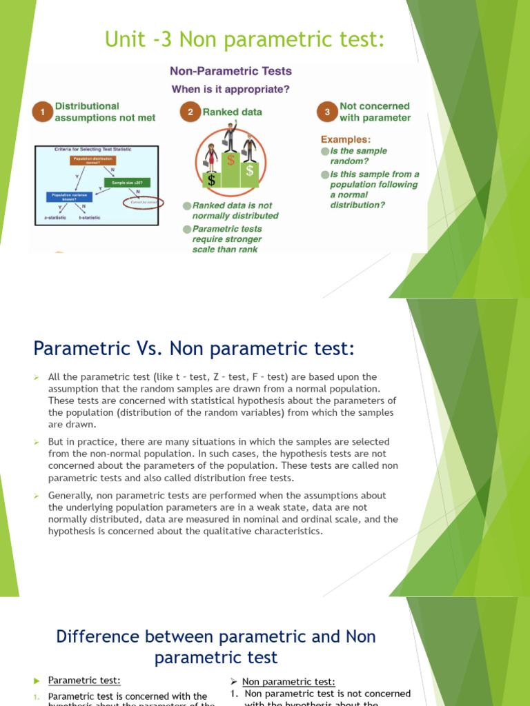 Unit 3 non parametric test part 1 pdf statistical hypothesis
