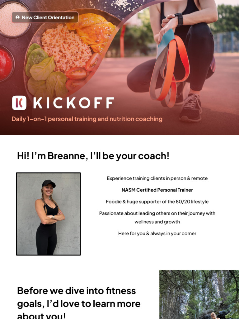 Kickoff Orientation Slides | PDF | Determinants Of Health | Physical ...