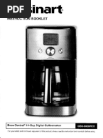 Cuisinart 14-Cup Coffee Maker Manual | PDF | Coffee