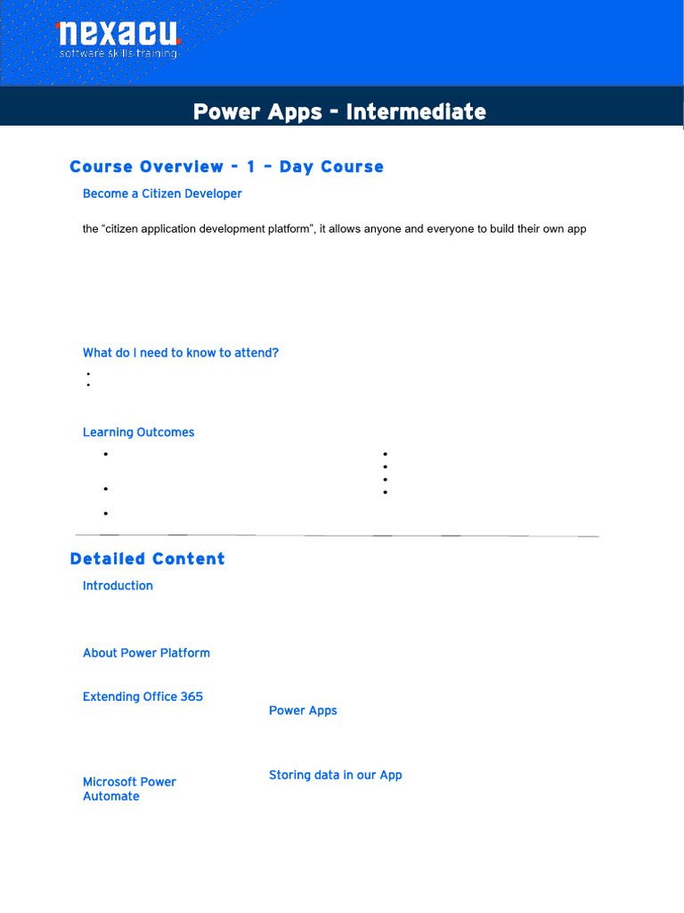 Power Apps Intermediate Course | PDF | Mobile App | Software
