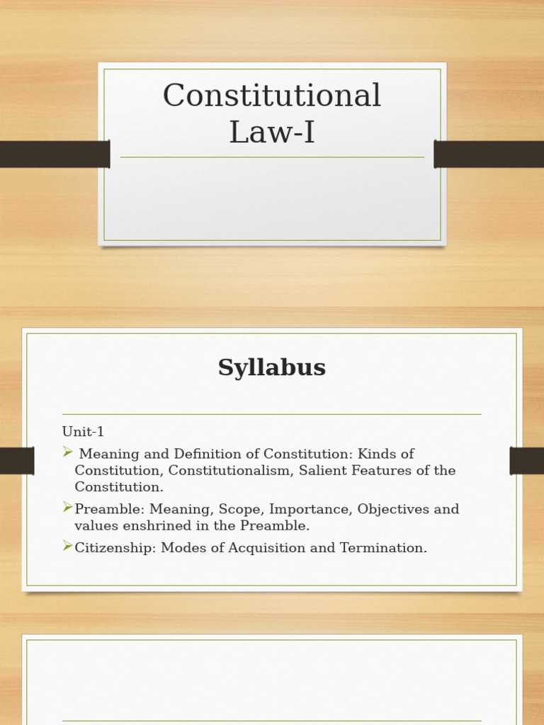 Constitutional Law Syllabus Overview | PDF | Constitution | Political Law