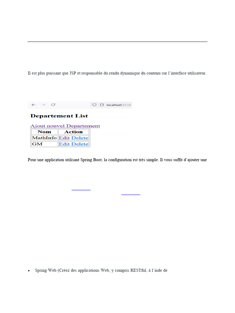 CRUD avec Spring Boot et Thymeleaf | PDF | Application web | Internet