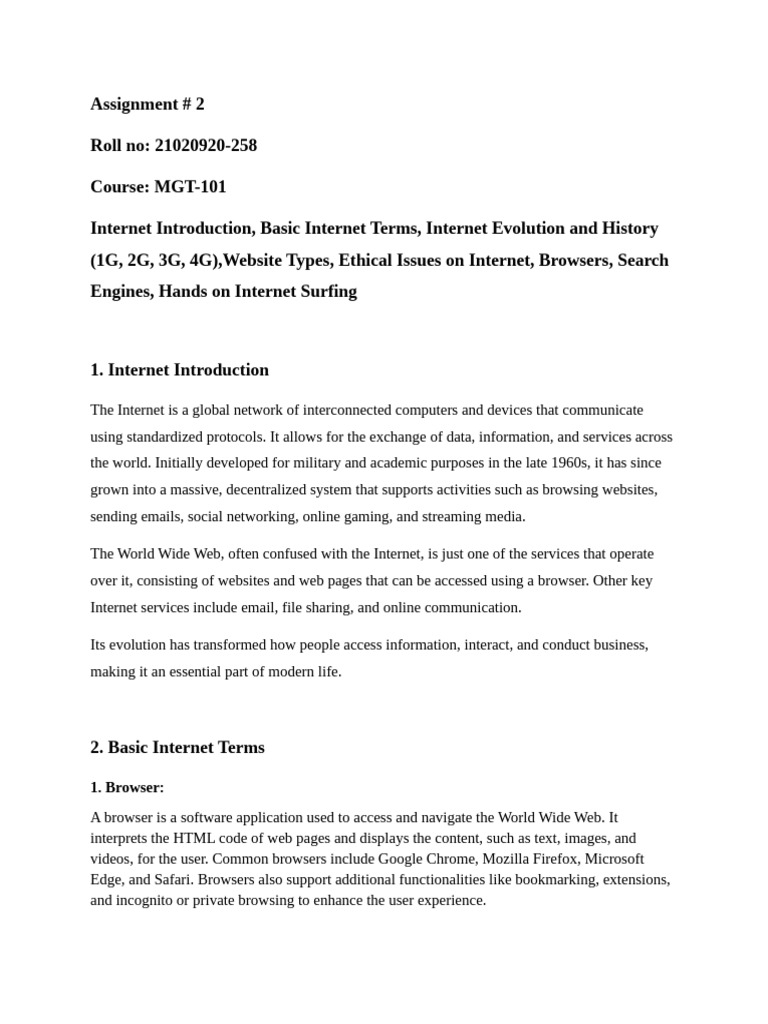 Internet Basics and Evolution Overview | PDF | World Wide Web ...