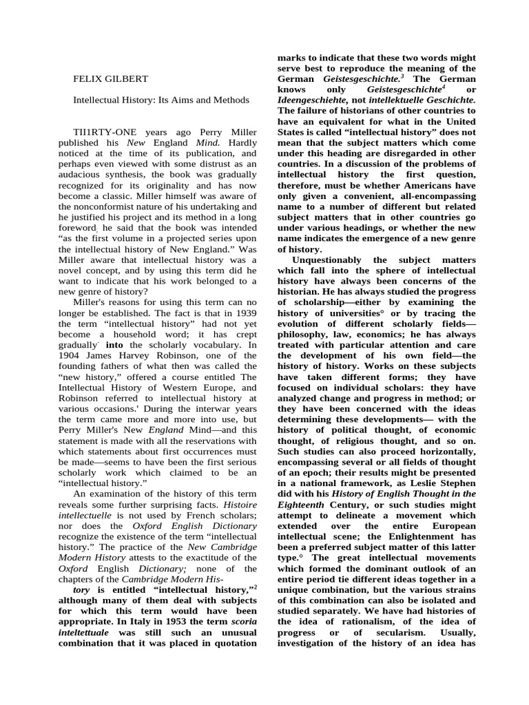 6 Intellectual History- Its Aims and Methods | PDF | Historiography ...