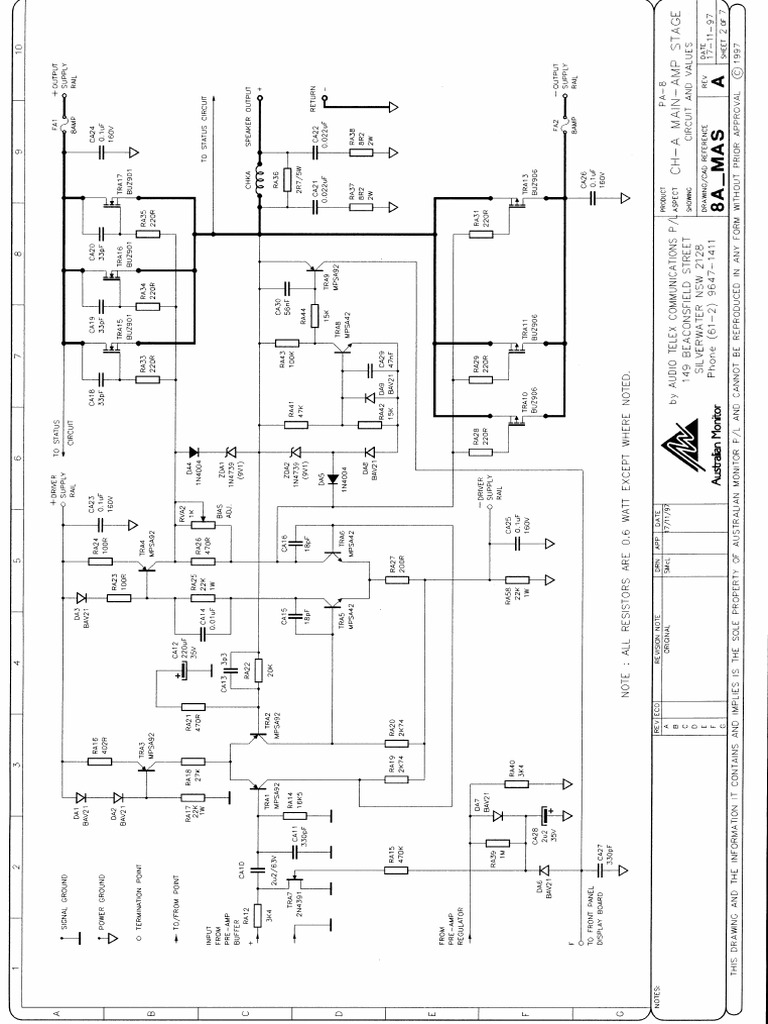 AustralianMonitor PA8 PWR SCH | PDF