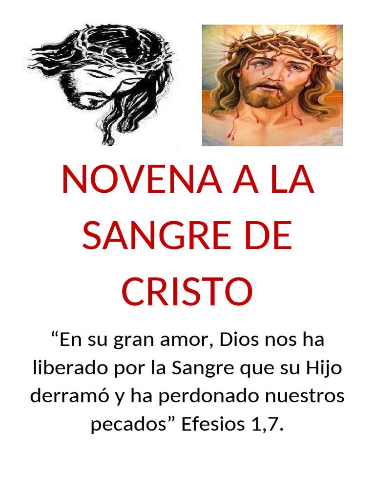 Novena a la Sangre de Cristo: Oraciones y Reflexiones | PDF | Cristo ...