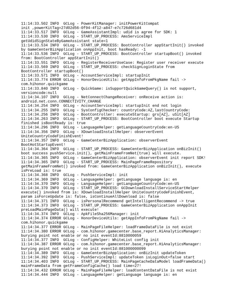 Game Center Startup Log Analysis | PDF | Network Architecture | Hypertext