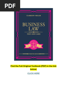 Business Law Text and Cases 15th Edition TEXTBOOK