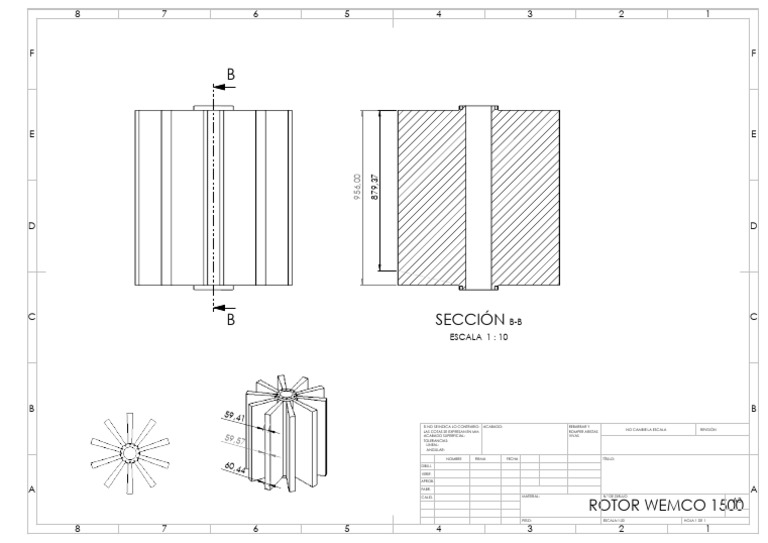 Especificaciones Rotor WEMCO 1500 | PDF