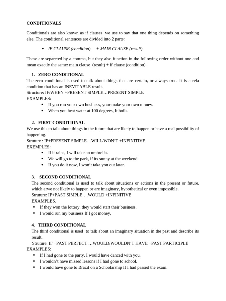 Conditionals Maria Mazzarello | PDF | Language Mechanics | Grammar