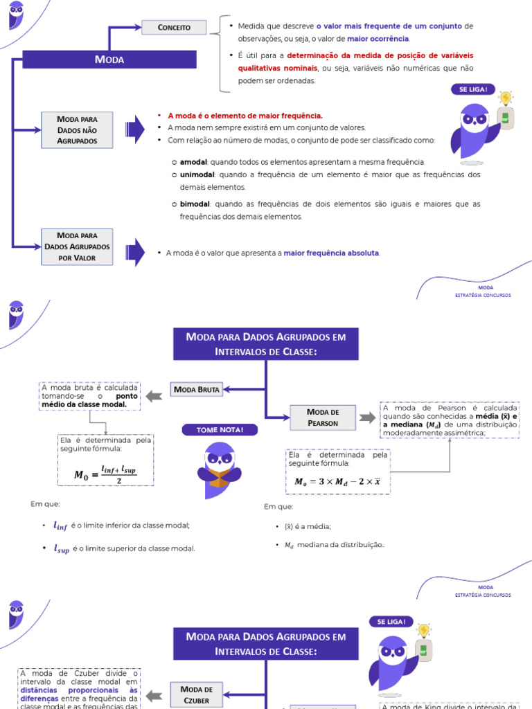 moda | PDF | Modo (Estatística) | Matemática
