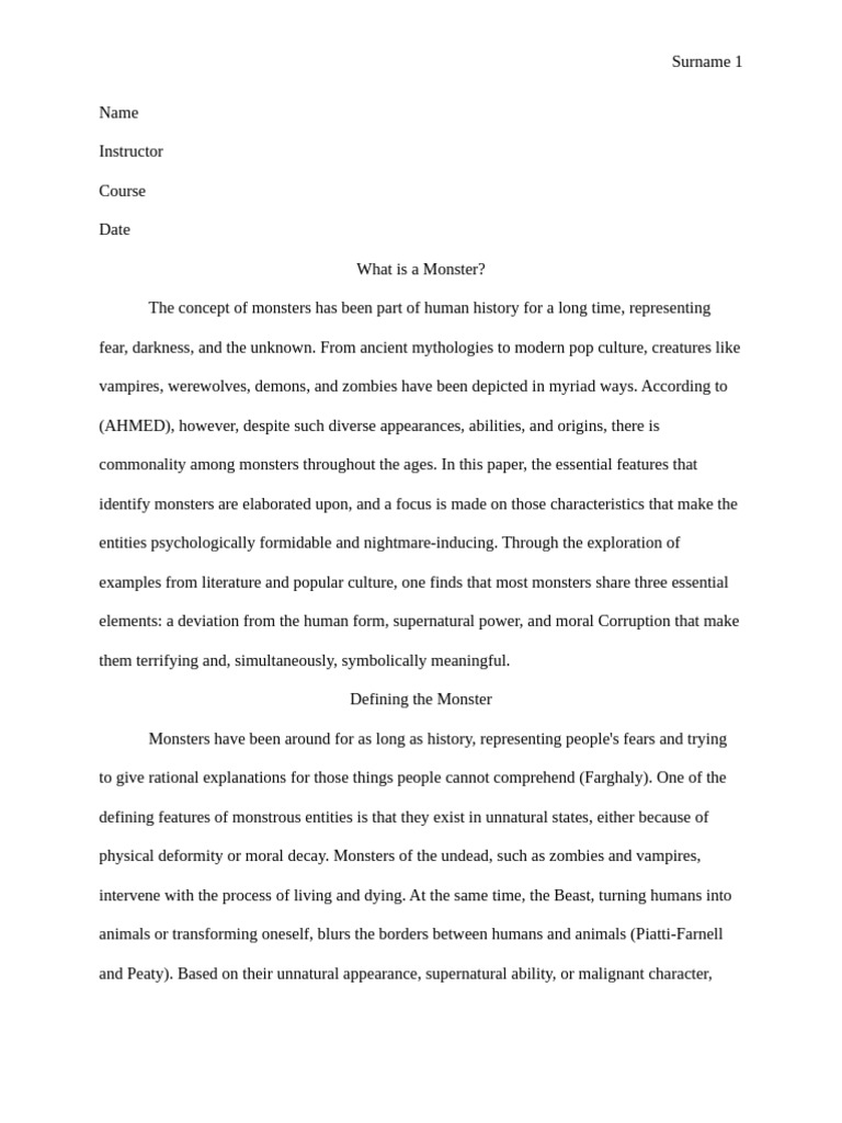 What Is A Monster - Edited | PDF | Monsters | Zombies