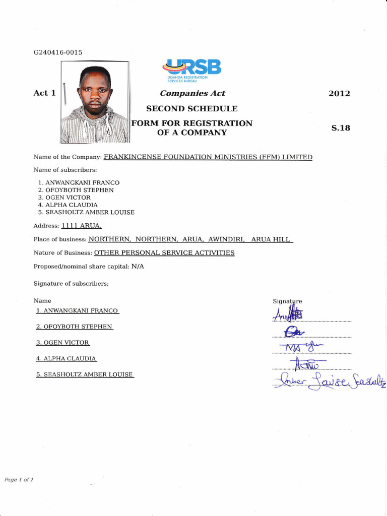 Registration Form - 0001 | PDF