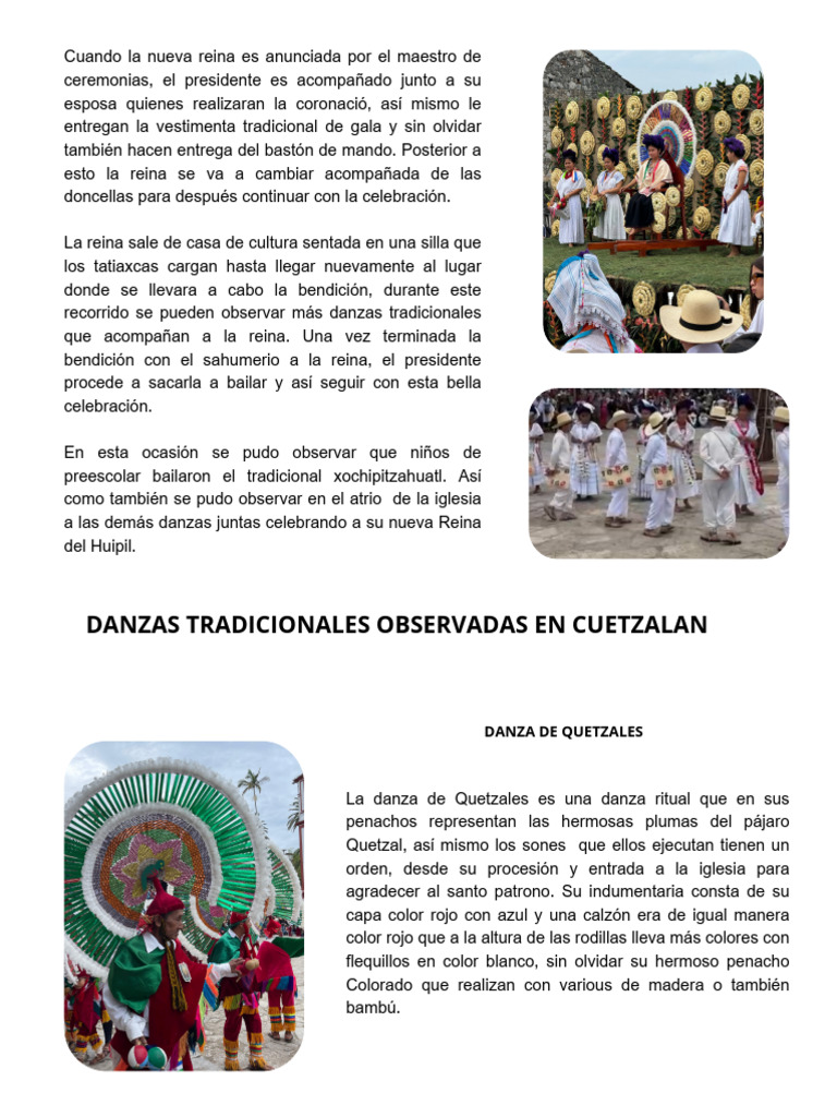 Vestimenta y danzas en Cuetzalan | PDF | Bailes