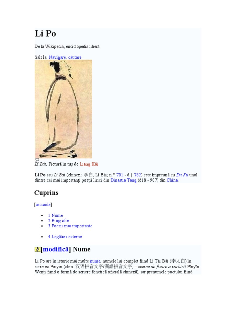 Li Tai Pe | PDF