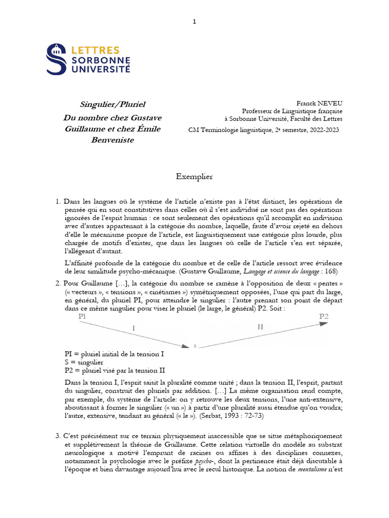 Exemplier Singulier Pluriel | PDF | Nombre grammatical | Infini
