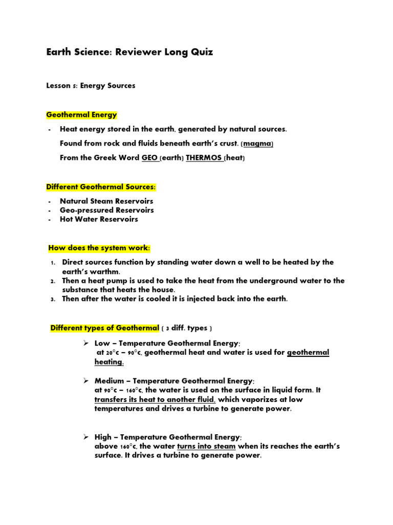 Geothermal and Hydropower Energy Overview | PDF | Hydroelectricity ...