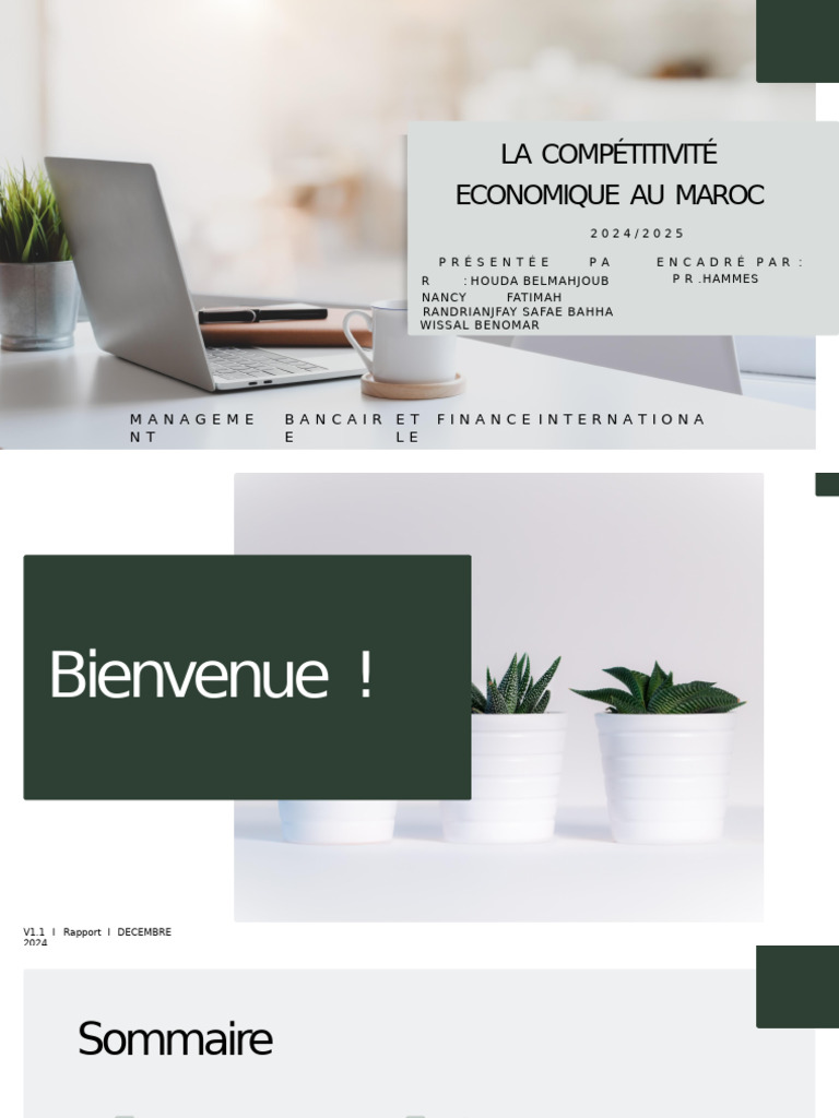 Compétitivité Économique au Maroc 2024-2025 | PDF | Maroc | Avantage ...