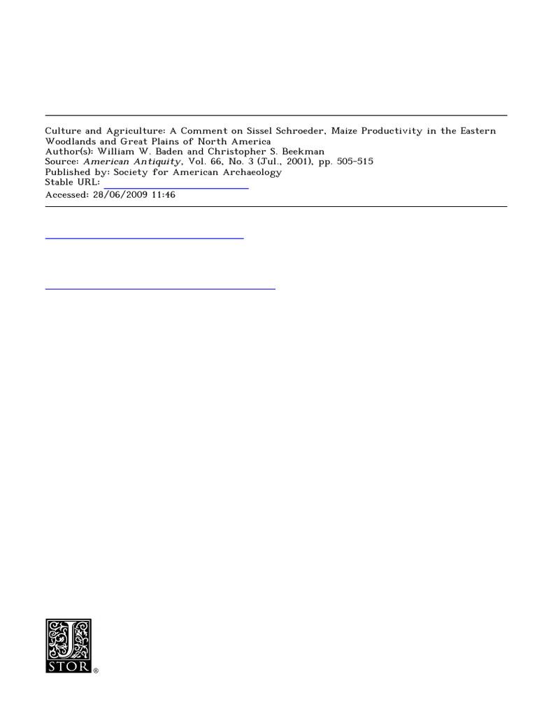 Baden Beekman 01 Am Ant | PDF