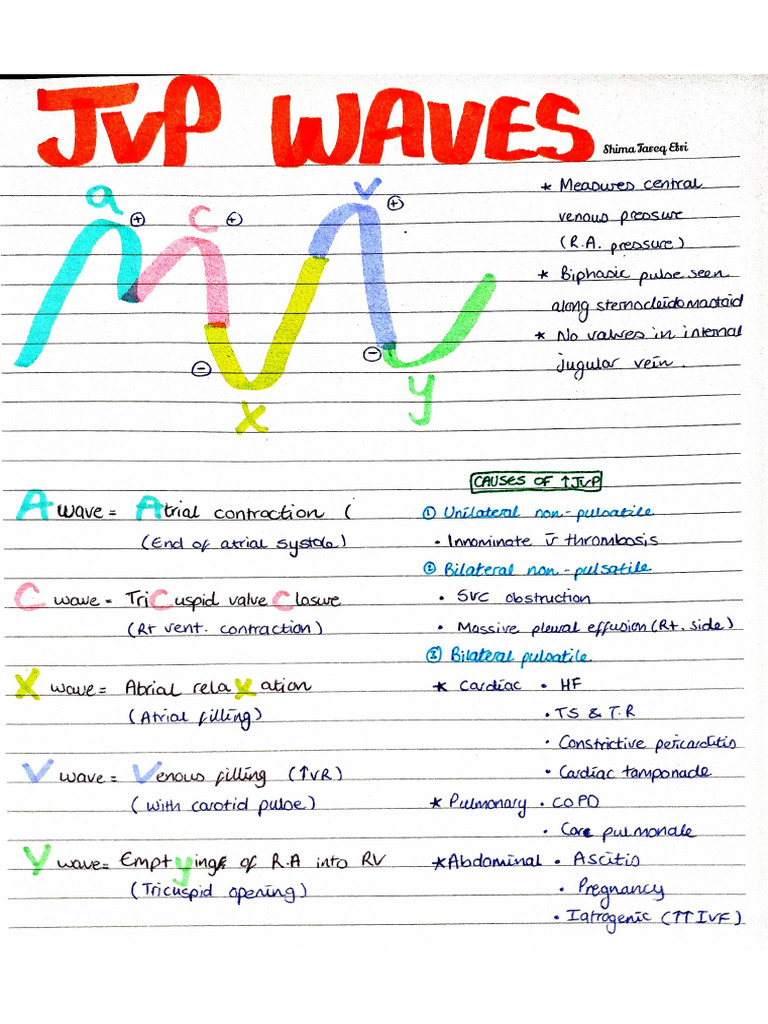 JVP Waves#internal - Medicine #CVS? | PDF