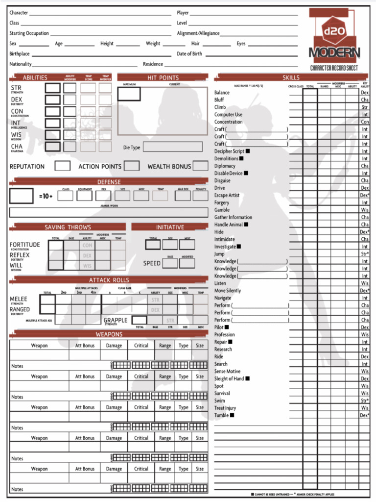 DC20 Character Sheet 2 | PDF