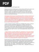 Brigada Eskwela Closing Script | PDF