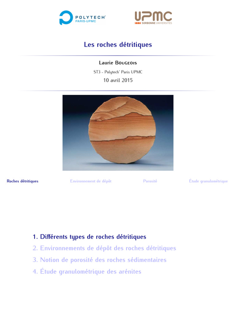 Classification des roches détritiques | PDF | Limon | Roche sédimentaire