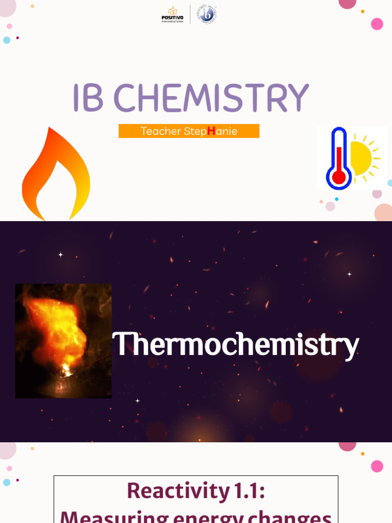 01-Reactivity 1. Thermochemistry | PDF | Enthalpy | Heat