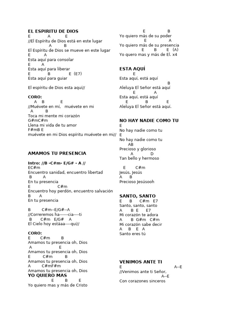 Canciones De Alabanza Y Adoración Pdf Cristo Título Oración