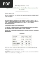 Water Apportionment Accord 1991