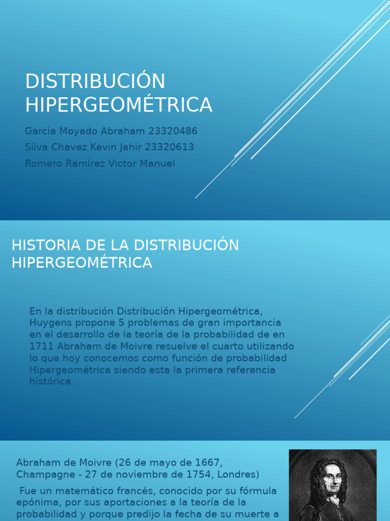 Expo de Prov. Distribución Hipergeométrica-1 | PDF | Probabilidad ...