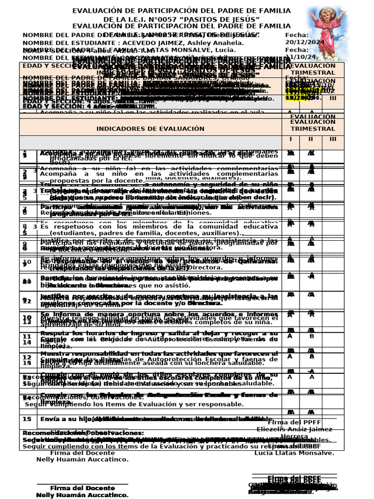 Boleta de Evaluacion de PP - FF | PDF
