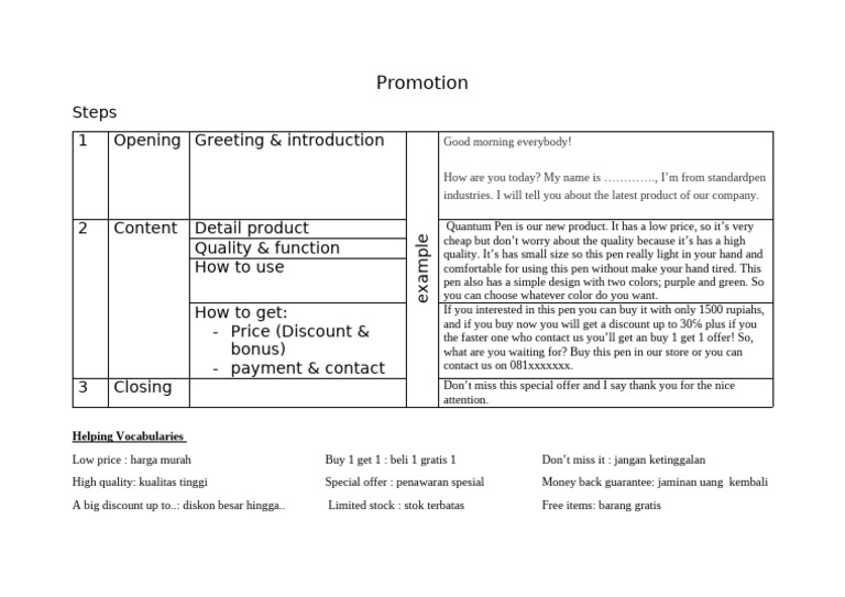 5th Meeting - Promotion | PDF | Financial Markets