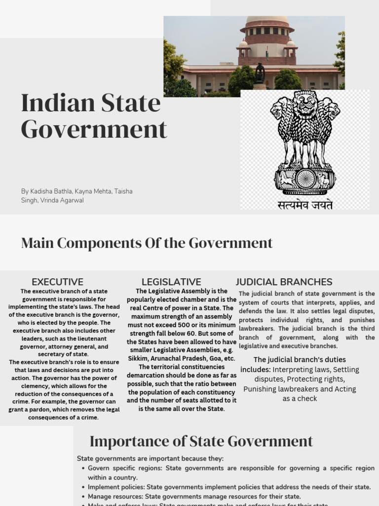 Indian State Government | PDF | Elections | Voting