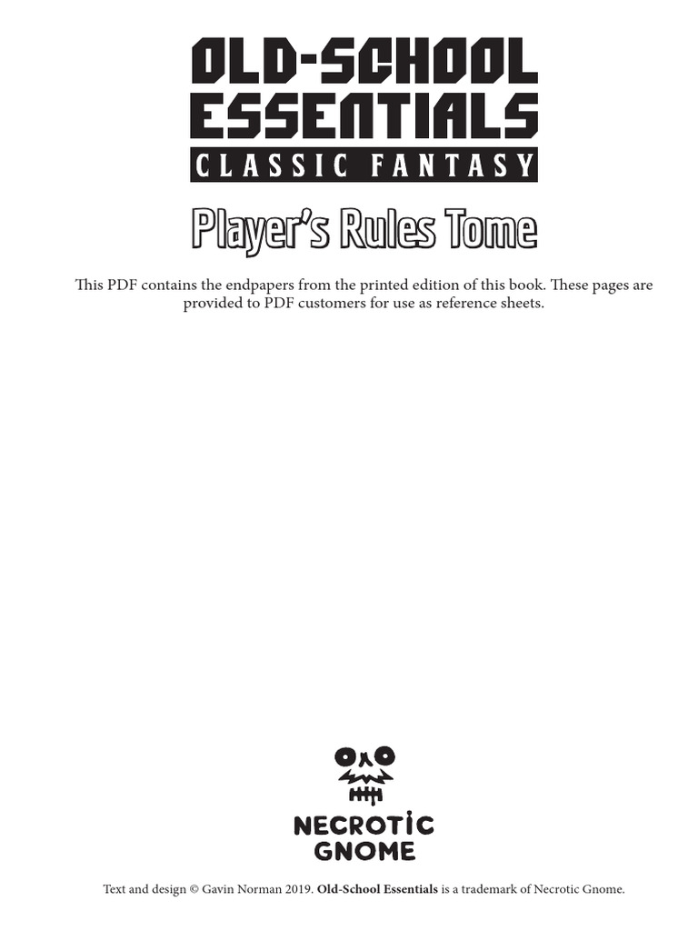 Player's Rules Reference for RPGs | PDF