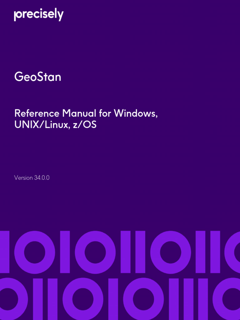 Geostan v34 00 Reference Manual | PDF | Operating System | 64 Bit Computing